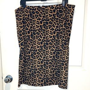 NWT MICHAEL KORS ANIMAL LEOPARD PRINT PENCIL SKIRT 16W